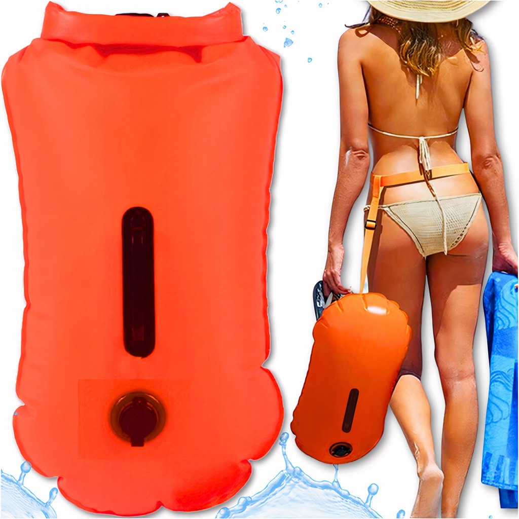 BOJKA ASEKURACYJNA DMUCHANA BOJA 2w1 SUCHA KIESZEŃ 72CM KOŁO RATUNKOWE BOJA