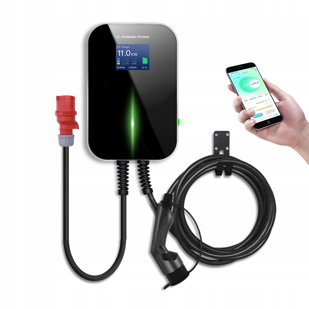 Nabíjačka Wallbox Besen WiFi 22 kW, silový konektor 32A držiak Smart App Evse
