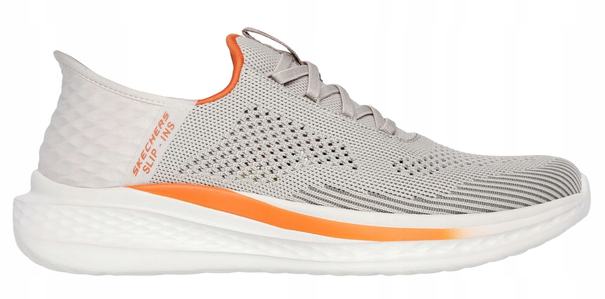 Béžové Pánské Nazouvací Sportovní Boty Na Běhání, Síťovina Skechers 40