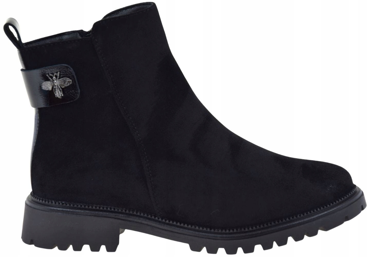 Módní černé dámské kotníkové boty Potocki 25-19314BK elegantní a pohodlné Vel. 37