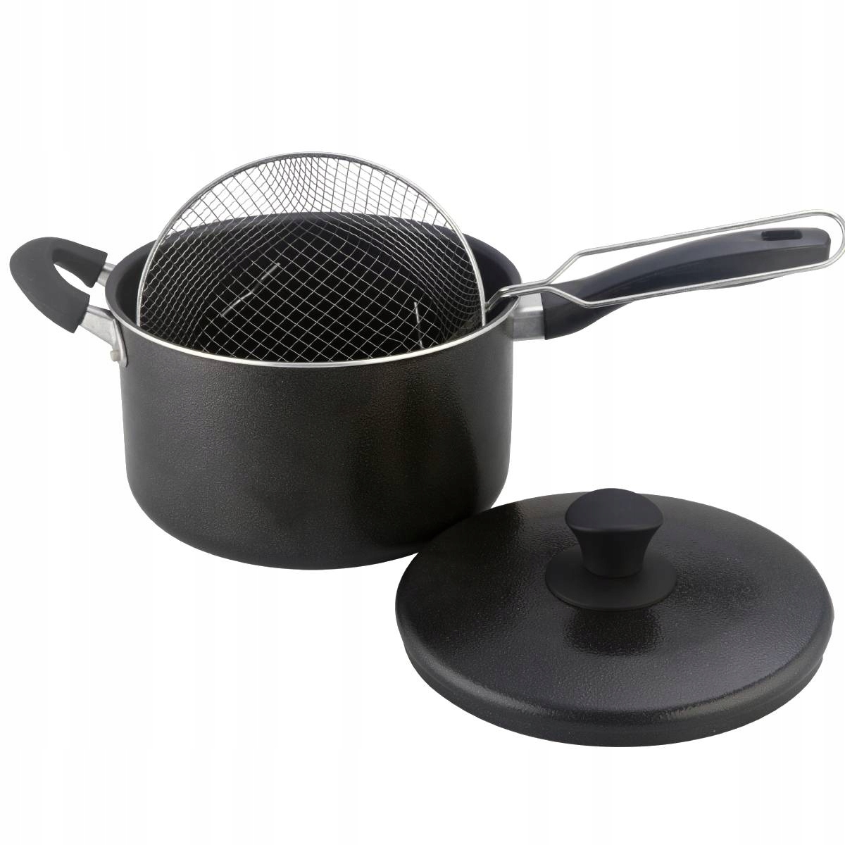

Garnek Do Smażenia Frytek Koszyk Sito Pokrywa 22CM