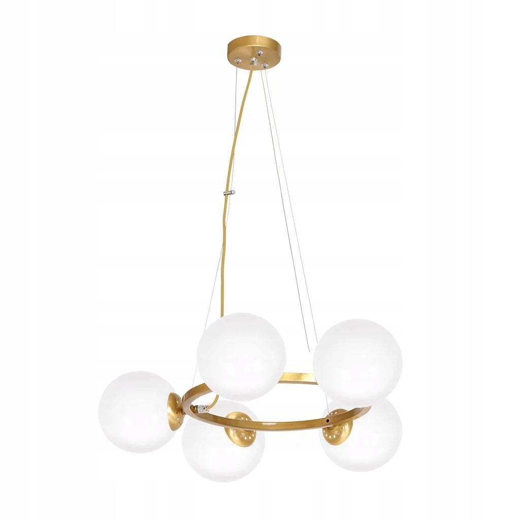 Milagro Luster Vienna 5x40W E14 IP20 Zlatý/Biele sklo/Kov