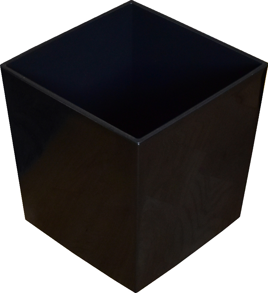 

Doniczka Lamela Juka 30x30h31+WKŁAD Czarny/ Połysk