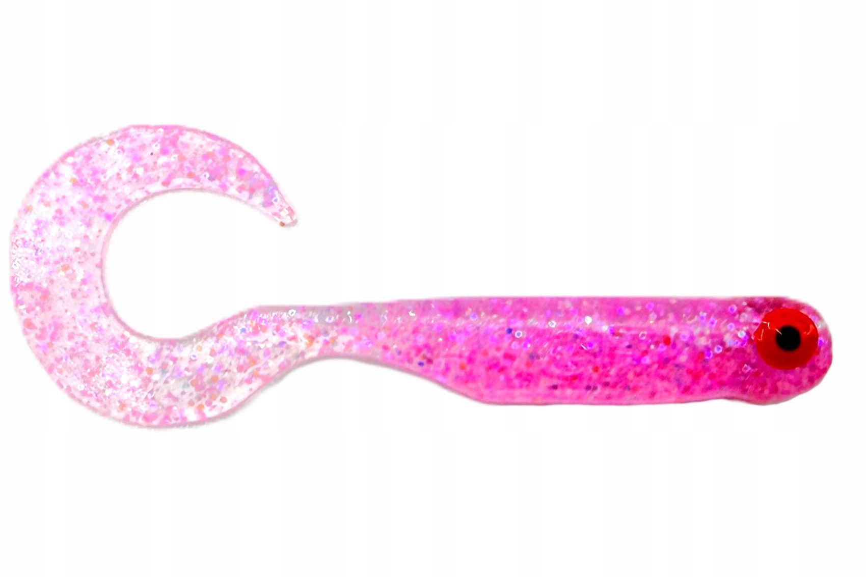 Przynęta Great Fish GF1 Twister, Shrimp Scent, Glitter Pink op. 10szt. 49mm