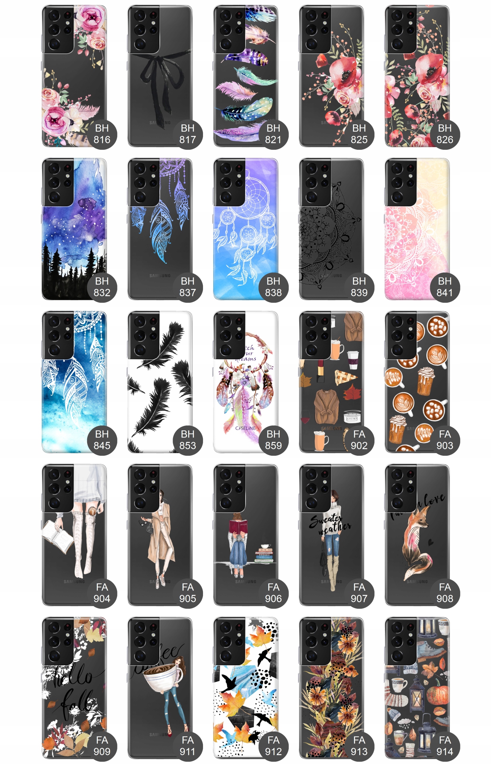 Etui do Samsung S21 ULTRA case guma wzory silikon