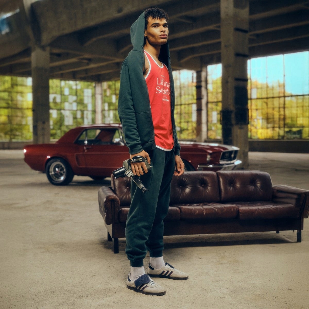 GymBeam Spodnie dresowe Base Forest XL