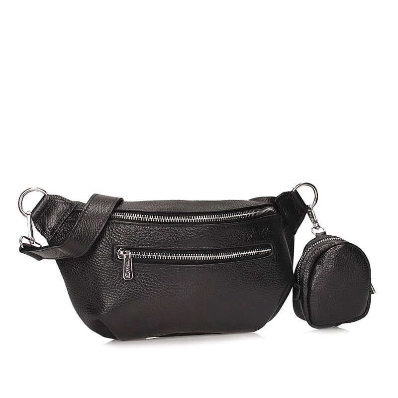 Módní stylová ledvinka Sáček Toscanio C126 Černá D28