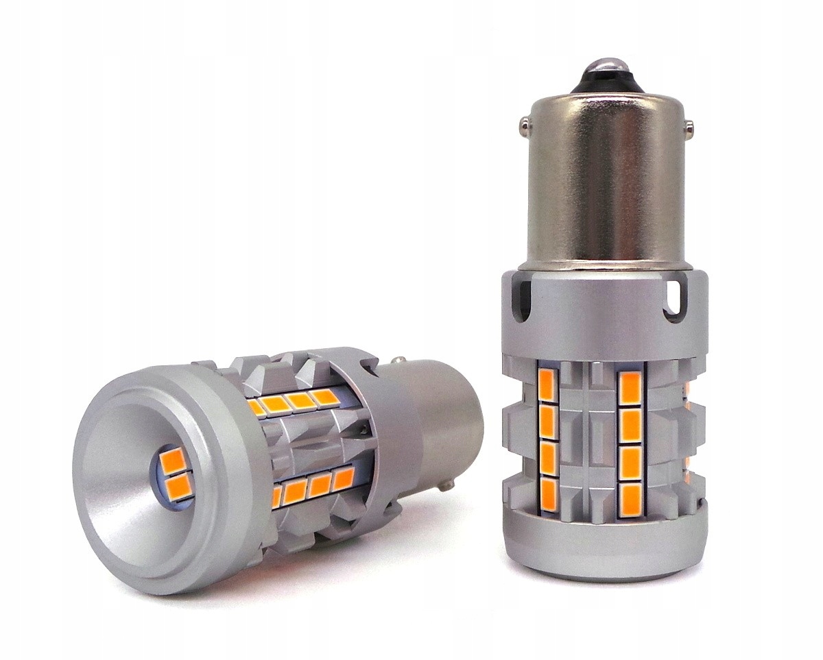 

żarówka Led P21W, BA15S 12-24V bez błędu pomarańcz