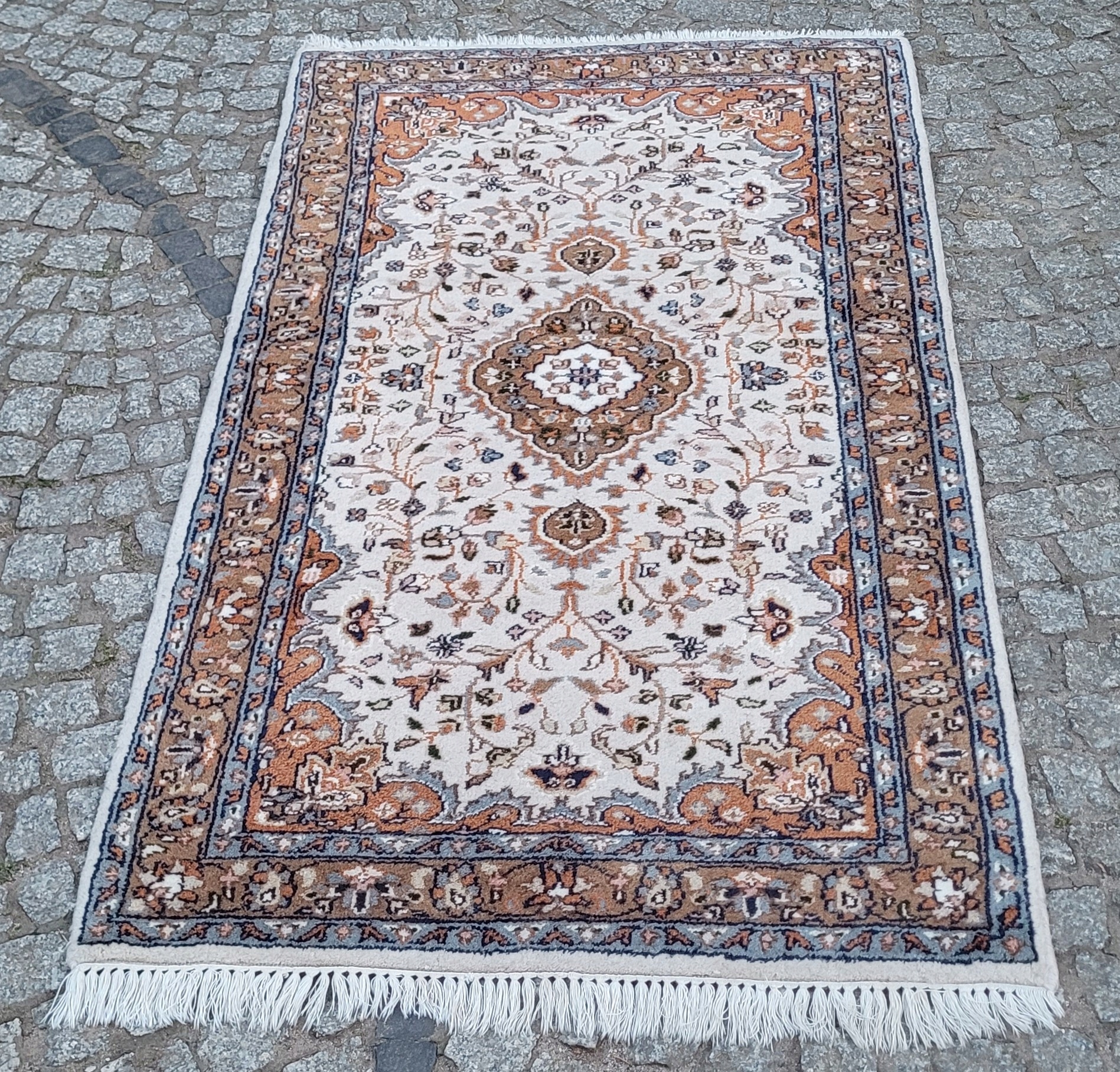 -70% INDO TEBRIZ LŚNIĄCY DYWAN PERSKI R.TKANY 95/175CM