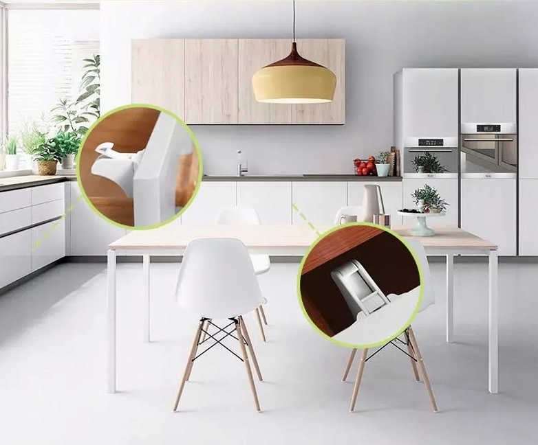 BLOKADA MAGNETYCZNA ZABEZPIECZENIE SZUFLAD 8 SZTUK Kolor biel