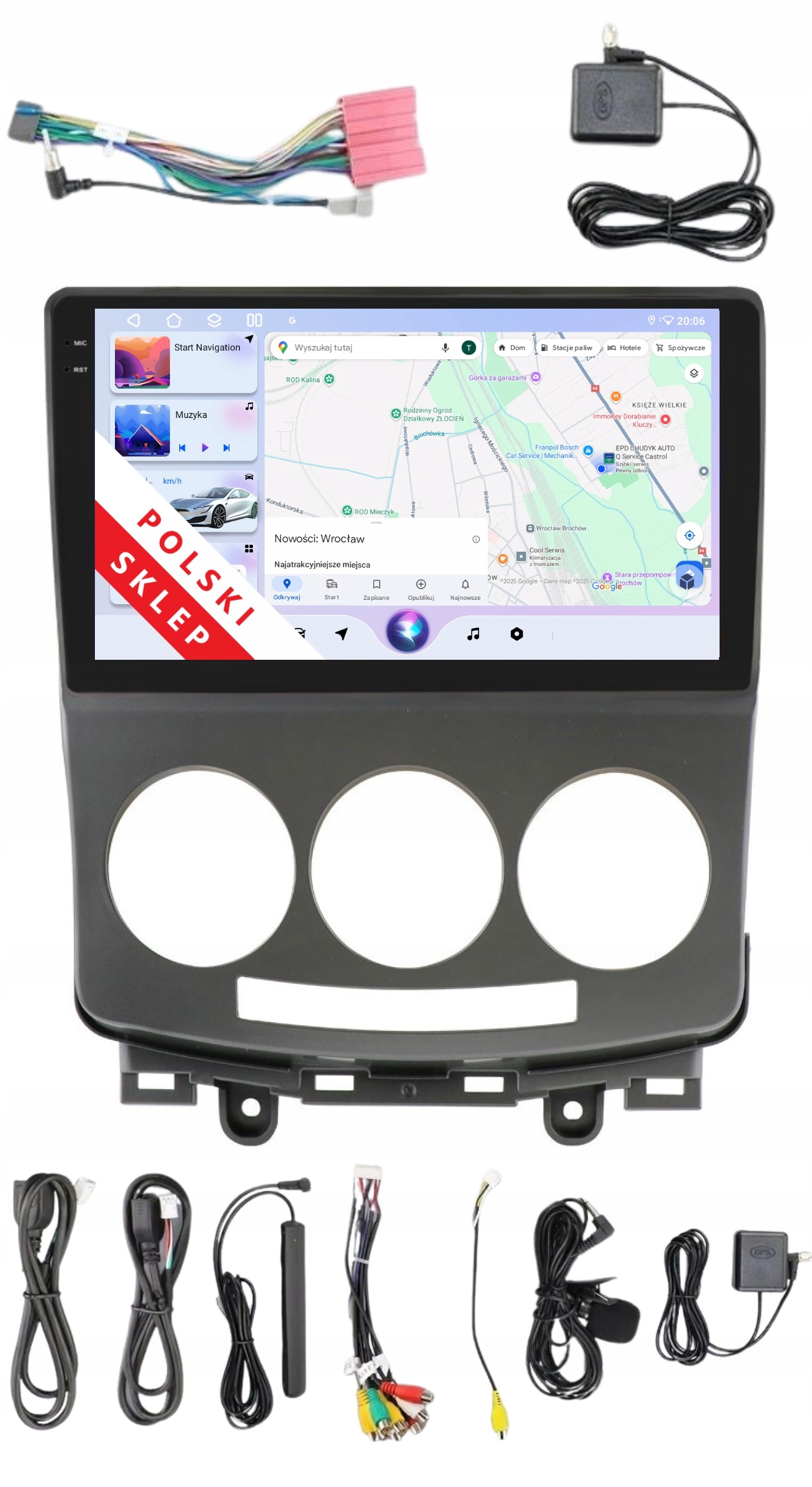 Navigace Rádio 2DIN Android Mazda 5 A 1 Cr 6/128 Gb Carplay Dsp Lte