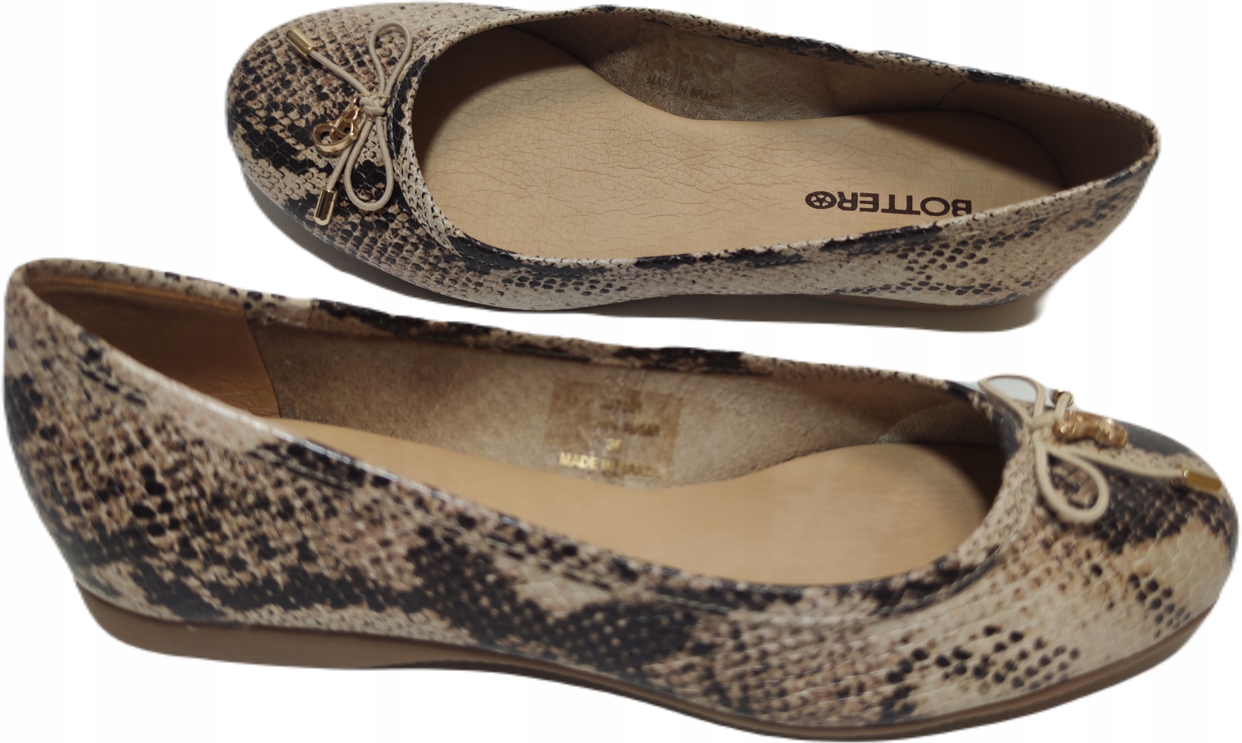 Pohodlné měkké baleríny Bottero 307001 hadí r36