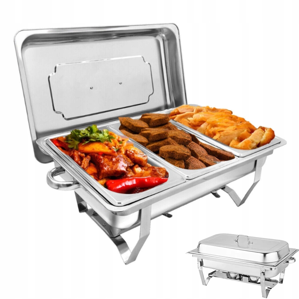 Ohřívač Gn 1/3 Pro Gastronomické Pokrmy 9 L Nerezová Ocel