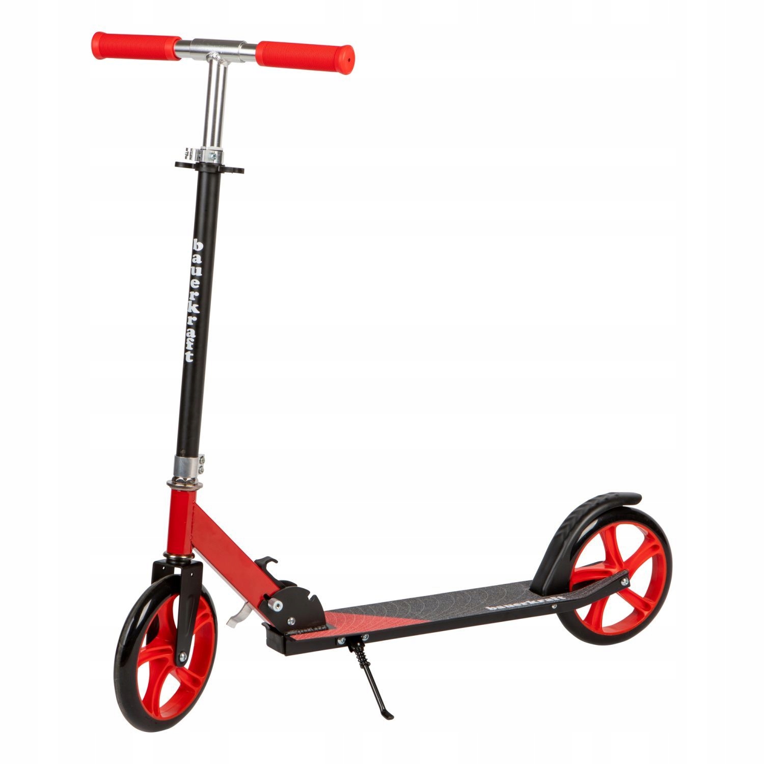 Duża składana hulajnoga 85,5 95,5 cm Bauerkraft czerwona