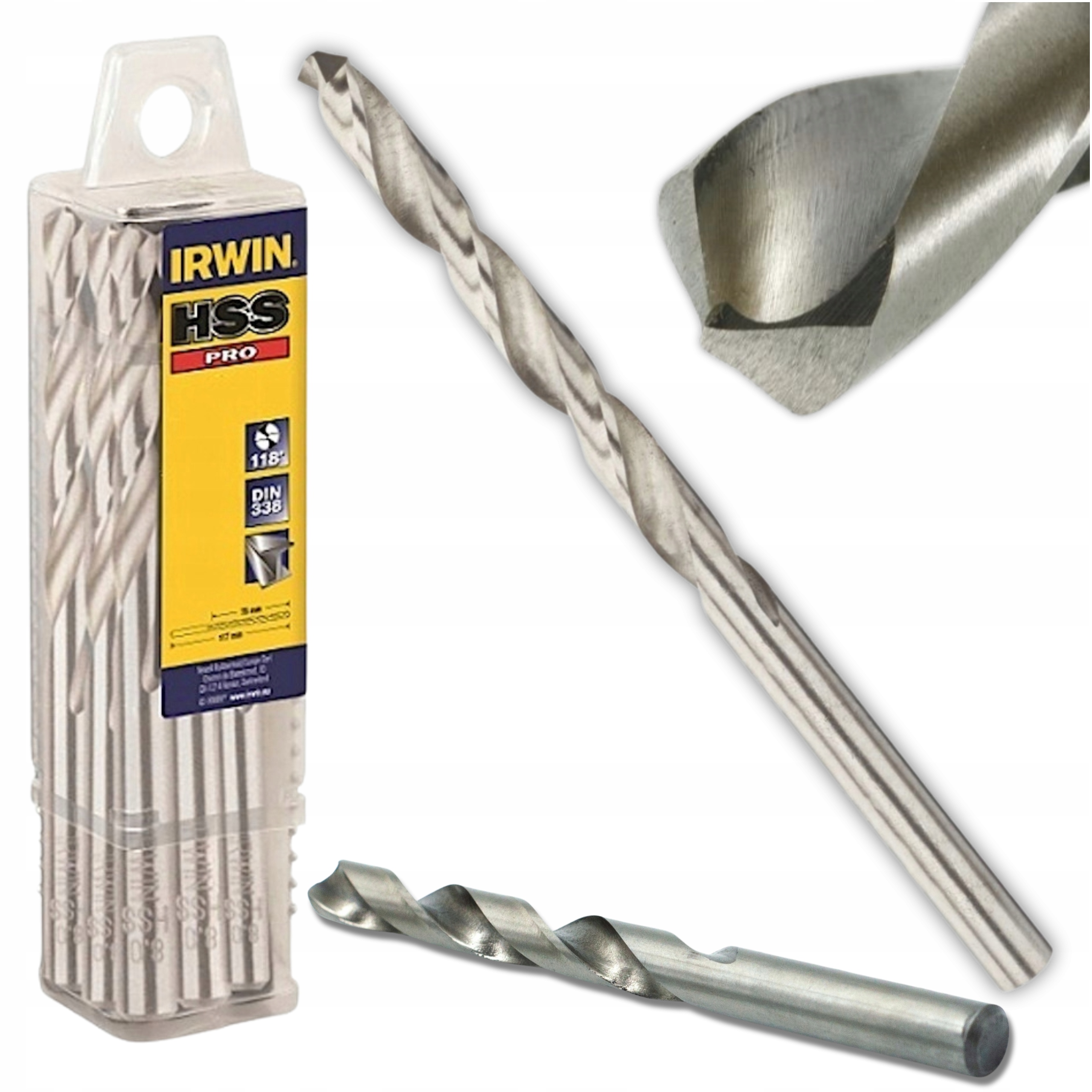 Irwin Wiertło Do Metalu Stali Żeliwa Plastiku 12mm fi Hss Pro Din 338 5szt