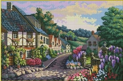 Křížková výšivka počítaná sada (kanva, mulina)