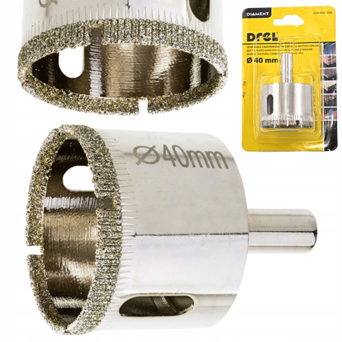 OTWORNICA DIAMENTOWA KORONKA DO GRESU PŁYTEK 40mm