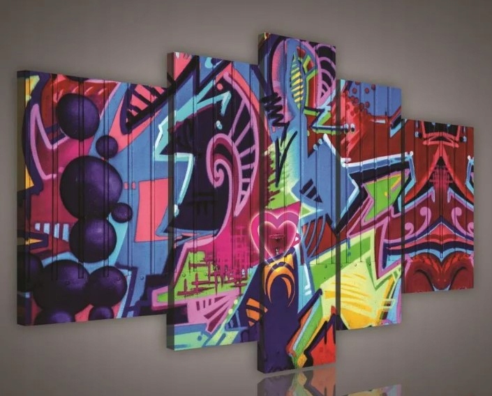 Obraz 170x100 Grafitti abstrakcia urban moderné pouličné umenie polypov