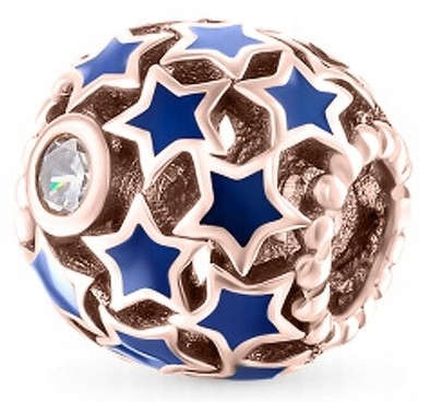 Přívěsky Modré Hvězdičky růžové zlato stříbro 925