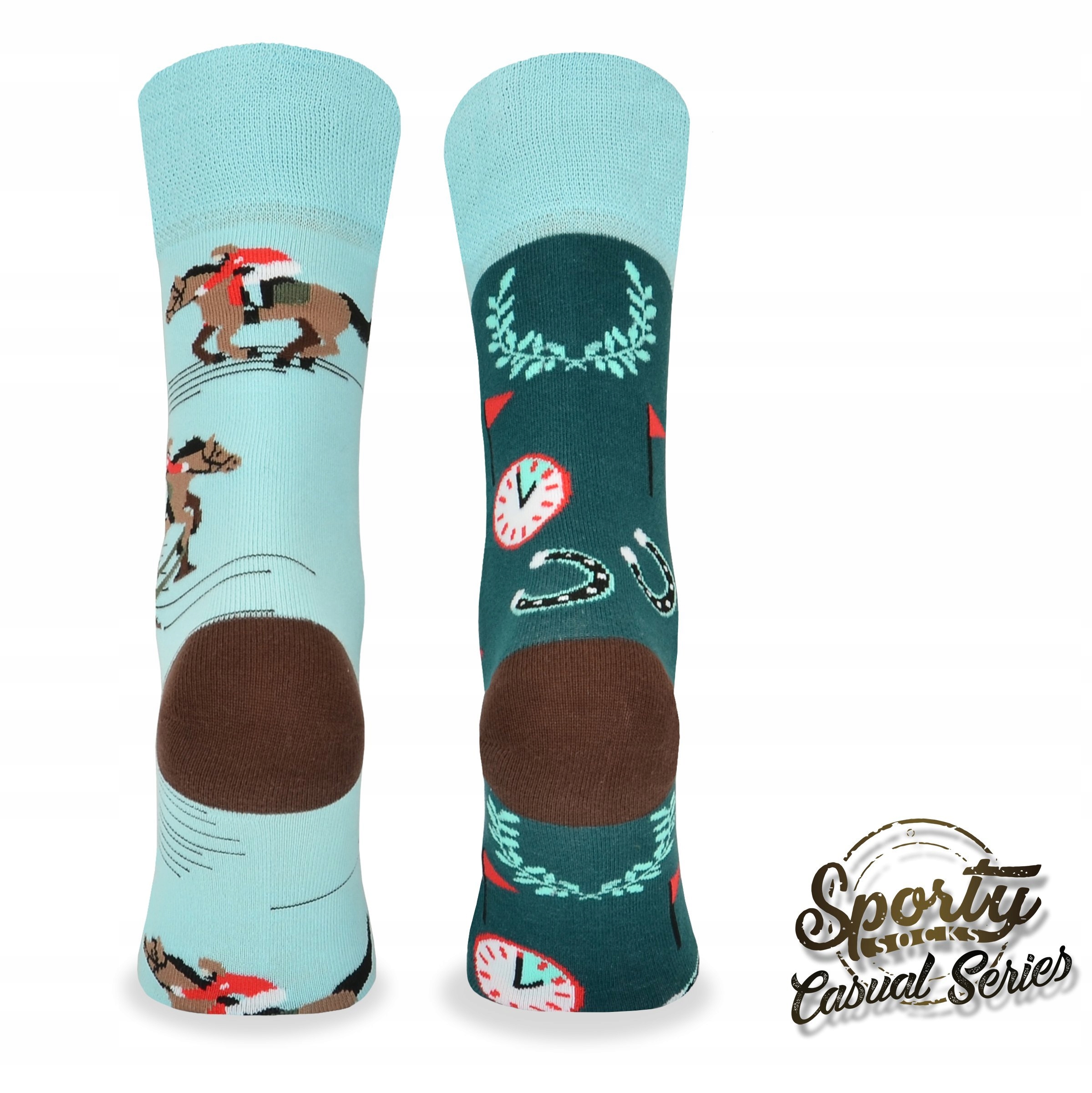 Kolorowe skarpetki na lato jeździecki wzór Skoki Płeć produkt uniseks