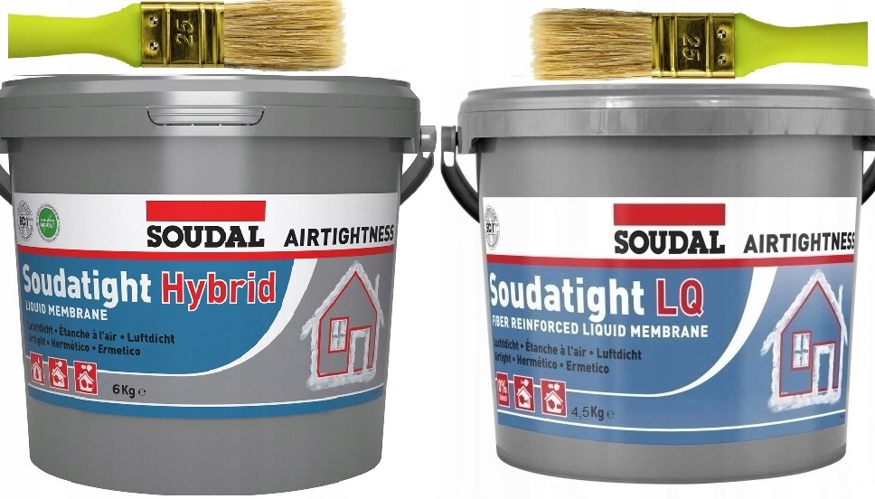 Soudal Sws membrána Hybrid 6 kg vnější Lq 4,5 kg vnitřní +2 štětce