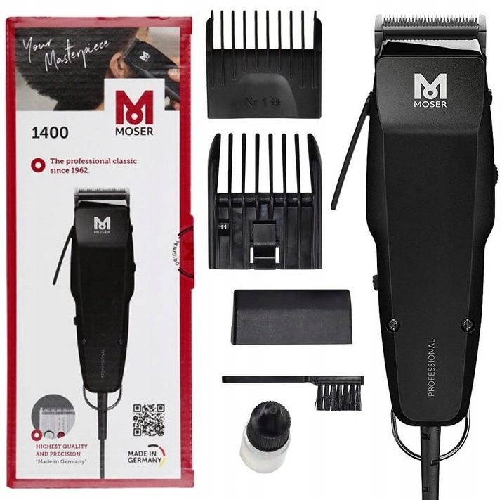 Maszynka Do Strzyżenia Moser 1400-0087 Black Euro 2 Nakładki