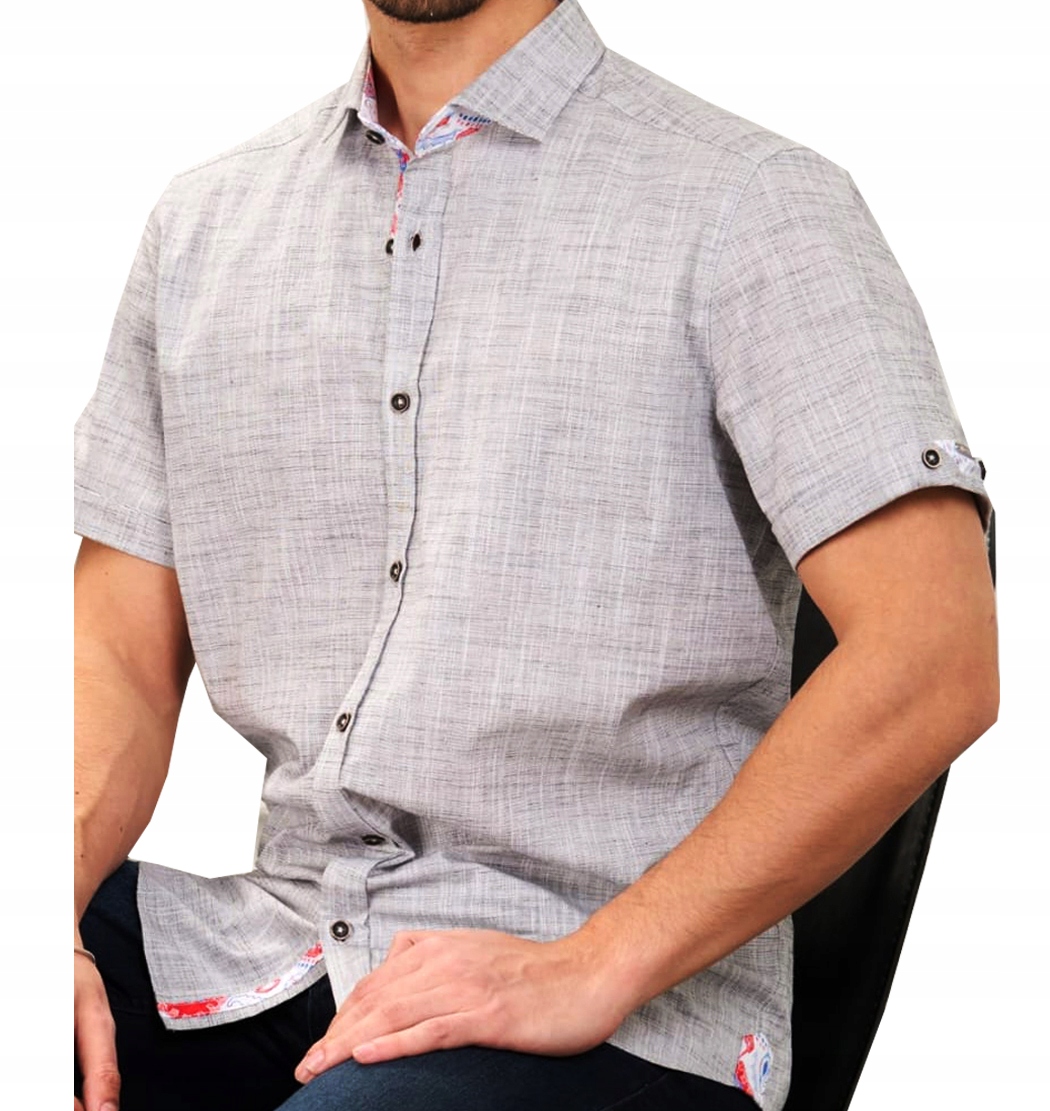 Pánská košile Mondo Lniana Casual Svatba Svatební Hostina Svaté Přijímání