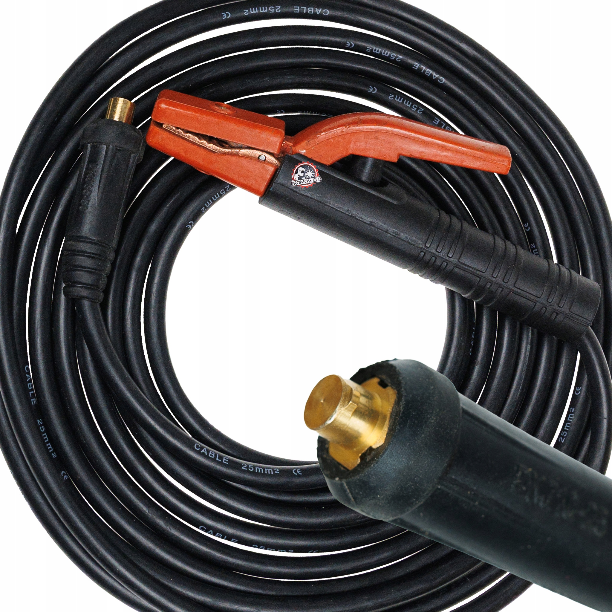 Uchwyt elektrodowy Mma 5 metrów, do 200A, mały wtyk 9mm 10/25