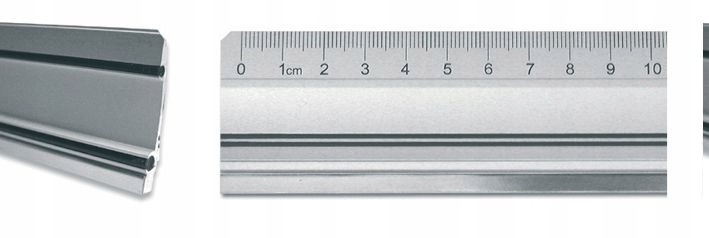 Linijka aluminiowa do cięcia 50cm, gruba krawędź