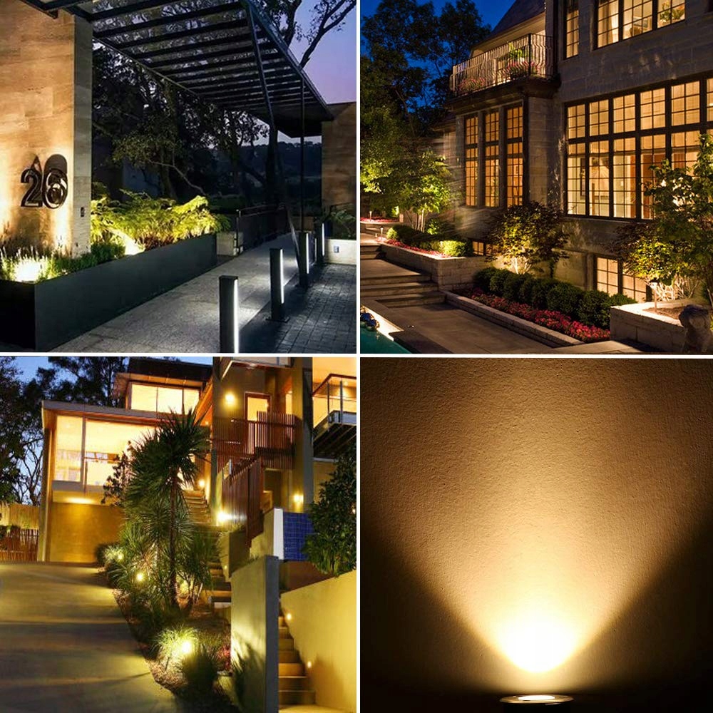 DAILYART Zestaw 4 Lampy Wpuszczane LED 3W IP67 Oświetlenie Ogrodowe 3000K — miniatura 5