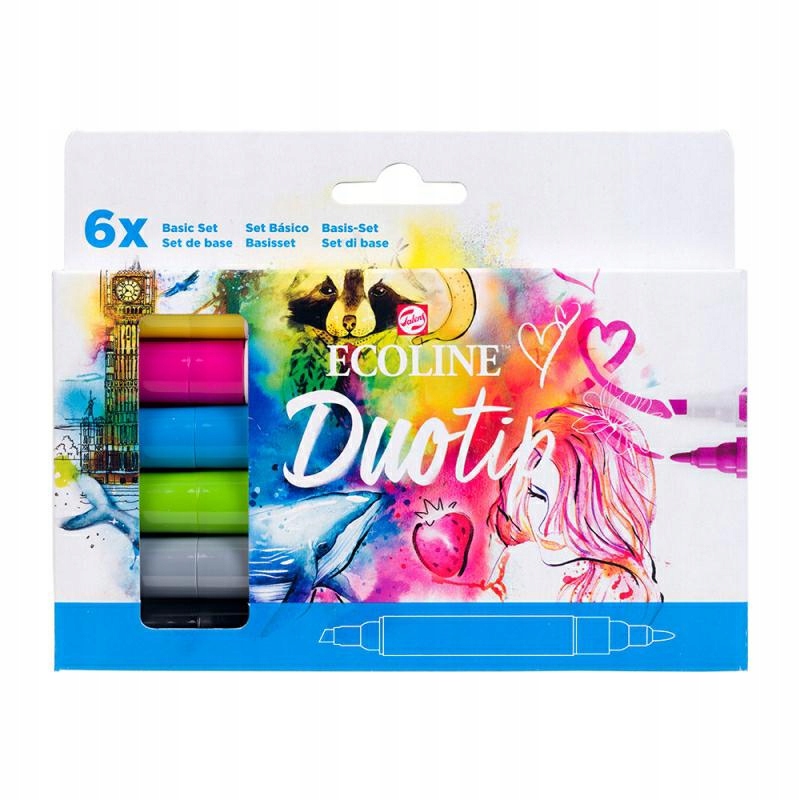 Ecoline Duo Tip sada 6 fixů Zákl