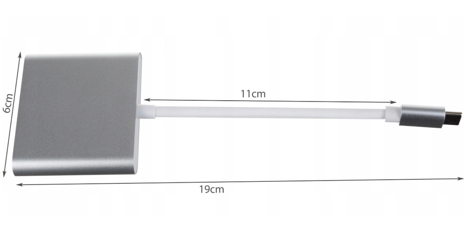 Przejściówka USB-C na HDMI dodatkowo USB 3.1 laptop smartfon iPad MacBook Kod producenta ND12_14998