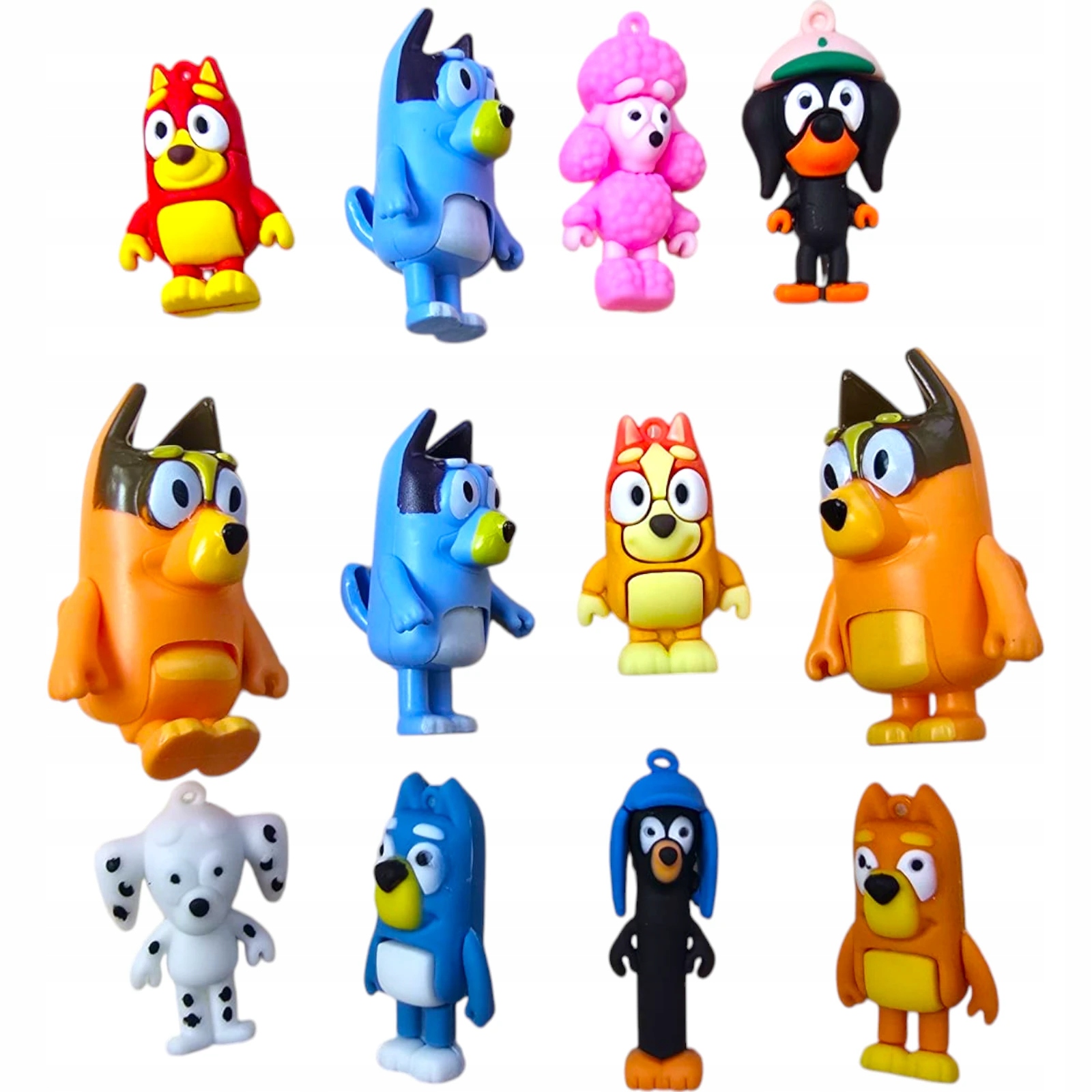 FIGURKI BLUEY I BINGO ZESTAW 12 FIGUREK BAJKI RODZINA PRZYJACIELE FIGURKA Marka bez marki