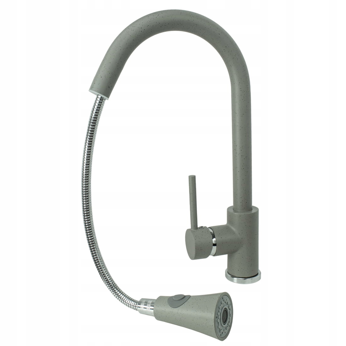 Kuchyňská baterie s výsuvným výtokem Taru Šedá