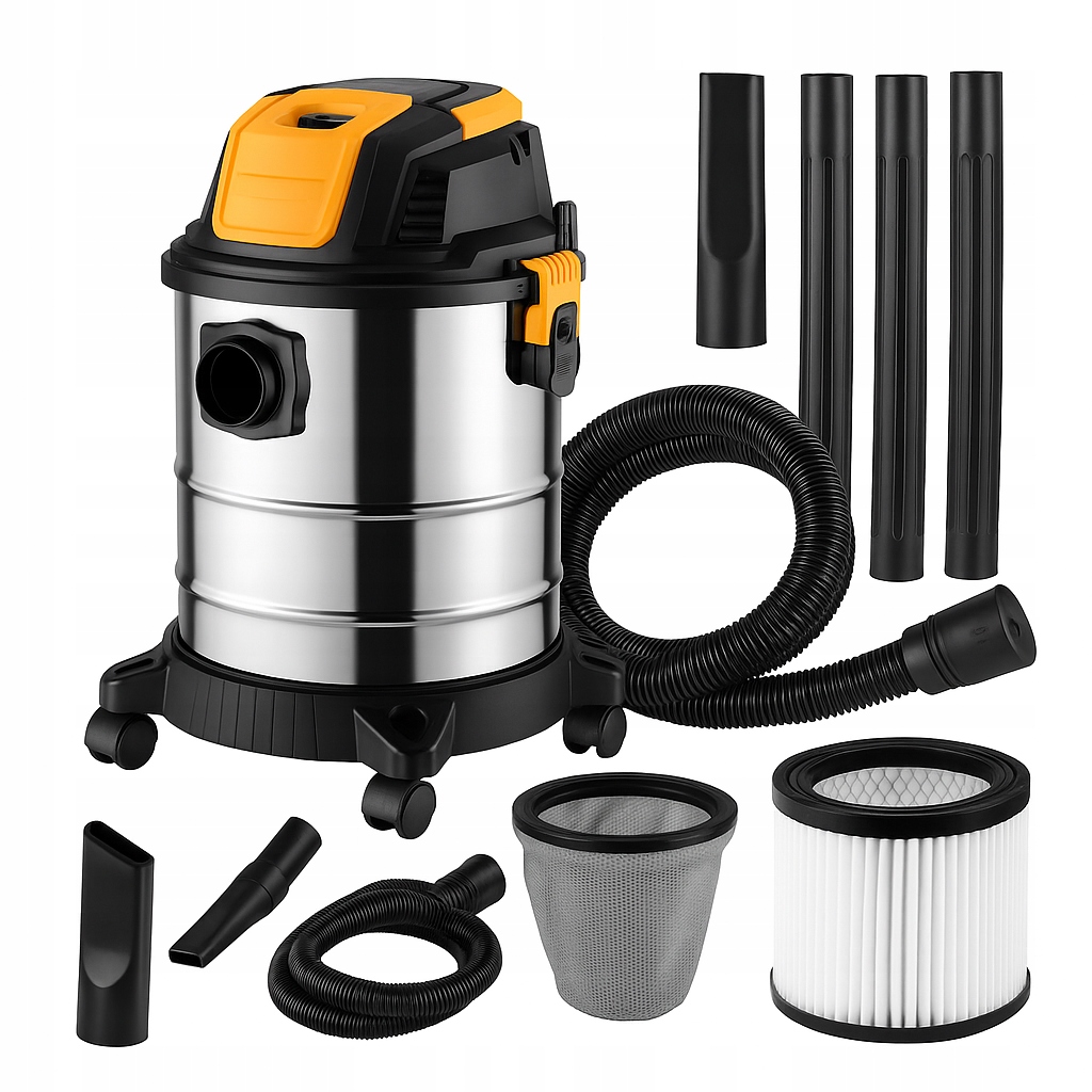 Odkurzacz Przemysłowy 1300W Zbiornik 20L Dustrider Tracer Budowa Roboczy