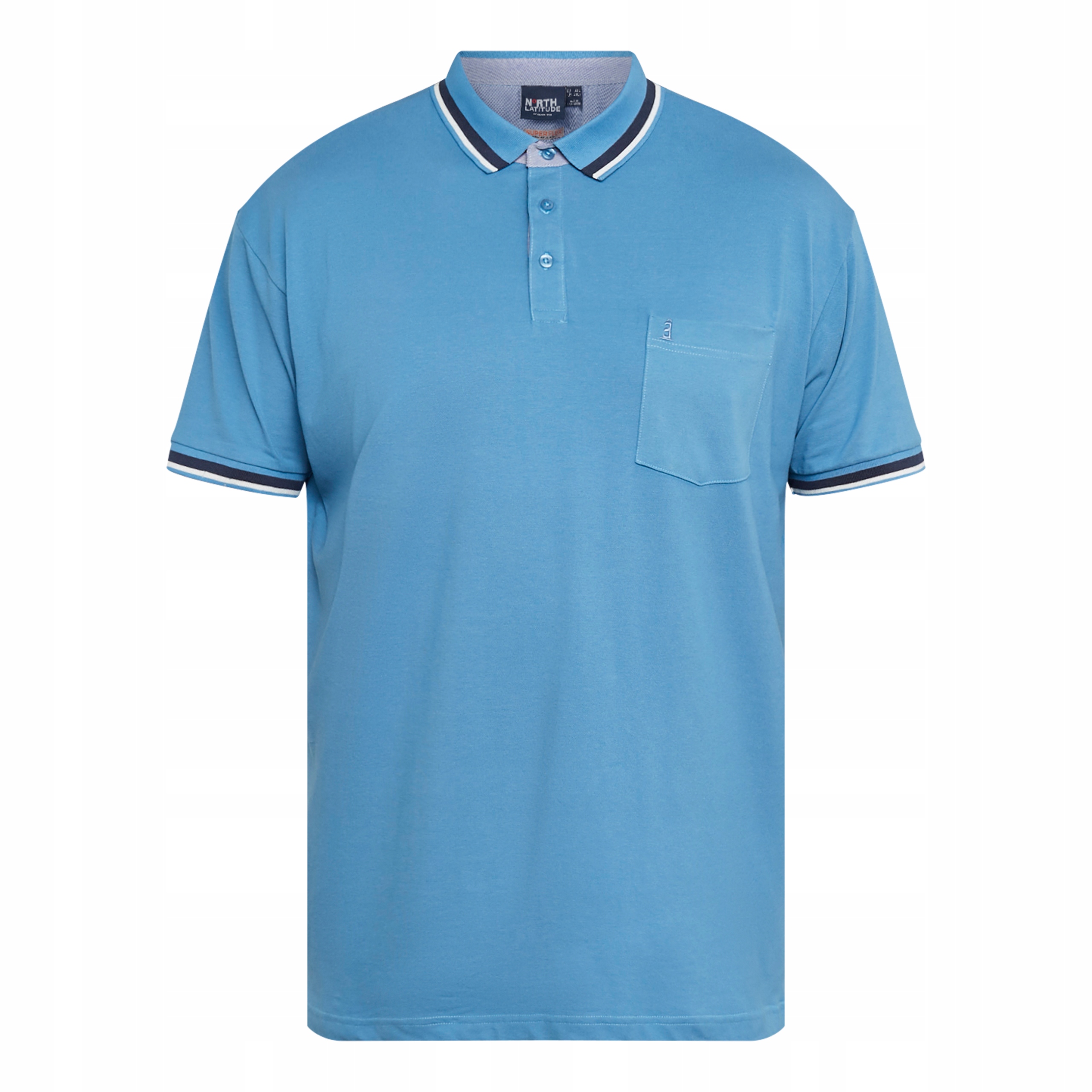 North Latitude Velké Rozměry Polokošile Modré 4XL 144 cm