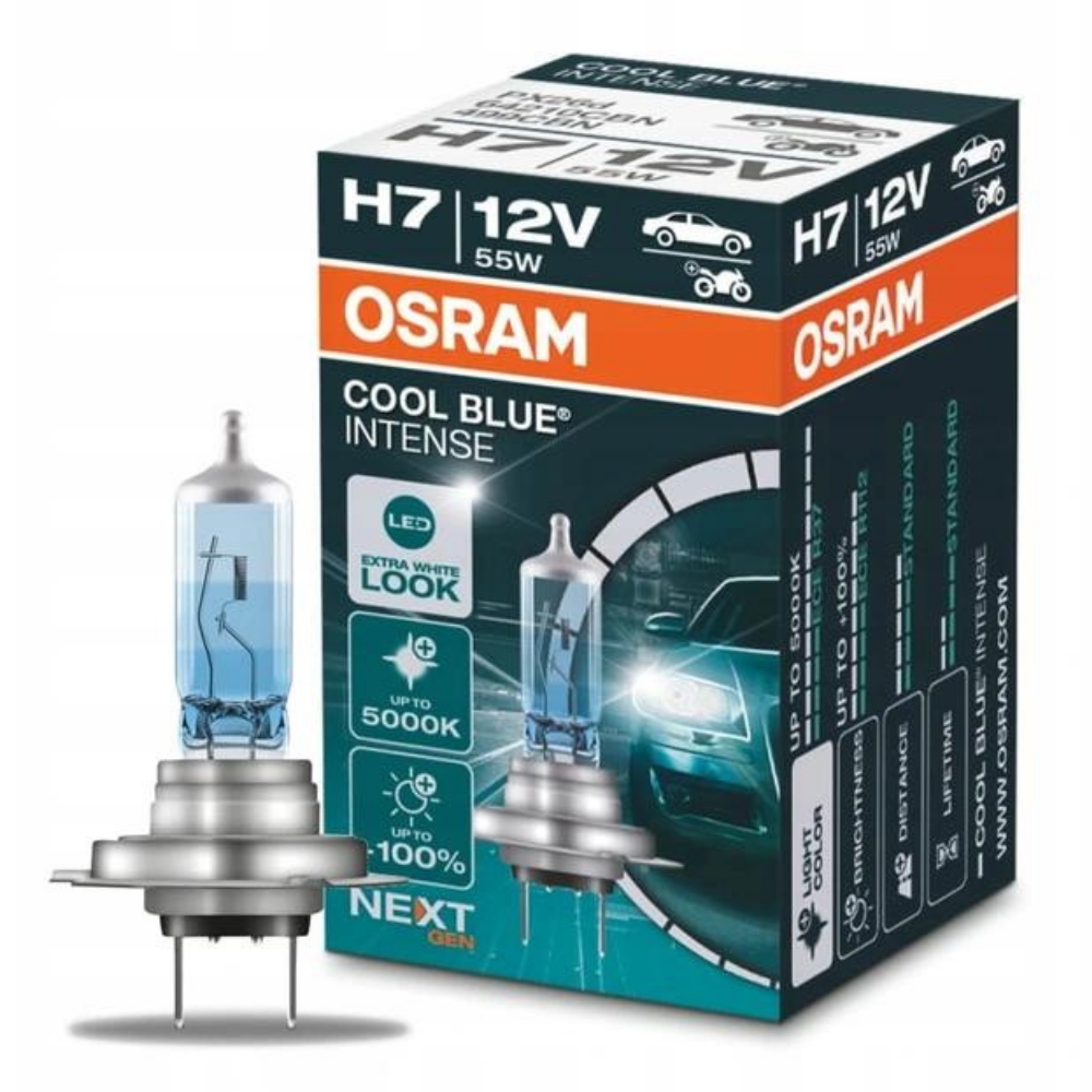 

Żarówki H7 Osram Cool Blue Intense Next Gen 5000K