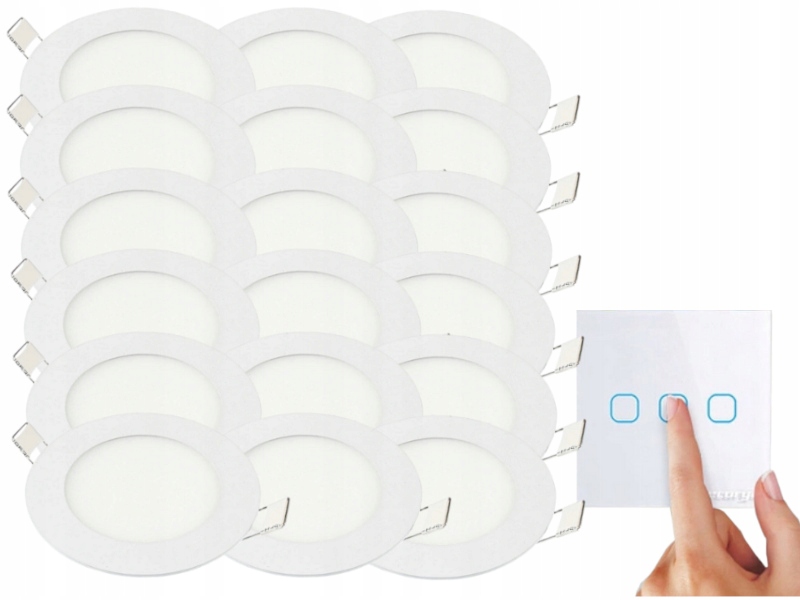 Sada Tenký panel Led svítidlo 3W 18x Vypínač
