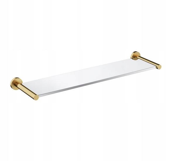 Omnires Modern Project sklenená polička, 55 cm, brúsené zlato MP60930GLB