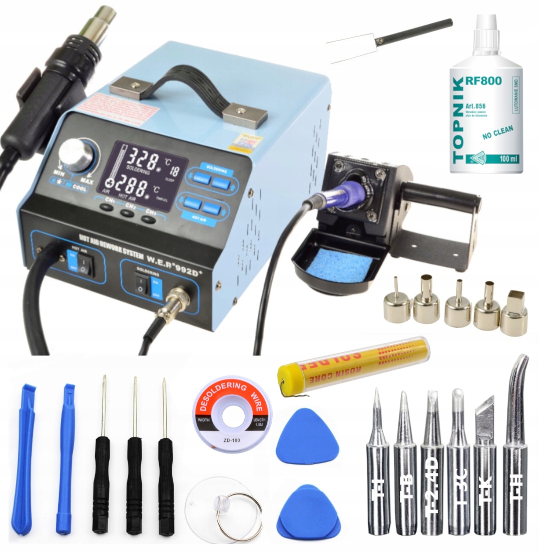 

Stacja LutowniczaWEP 992D+ Groty Topnik Otwieracze