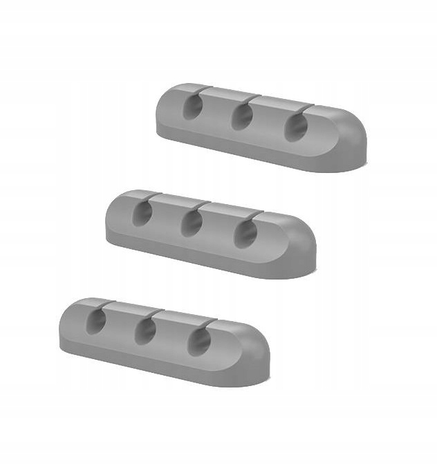 AGOG ORGANIZER PRZEWODÓW UCHWYT DO KABLI ZESTAW 3X KLIPS Z TAŚMĄ 3 szt PRO