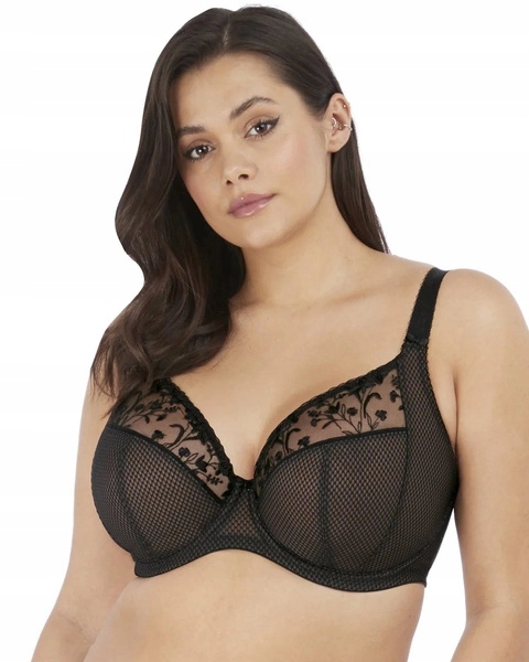 Charley Jet podprsenka s plunge černá