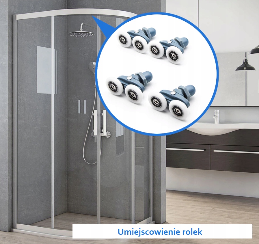 MIMOŚRÓD ROLKA ROLKI DO KABIN PRYSZNICOWYCH 23MM Kod producenta mim23gor