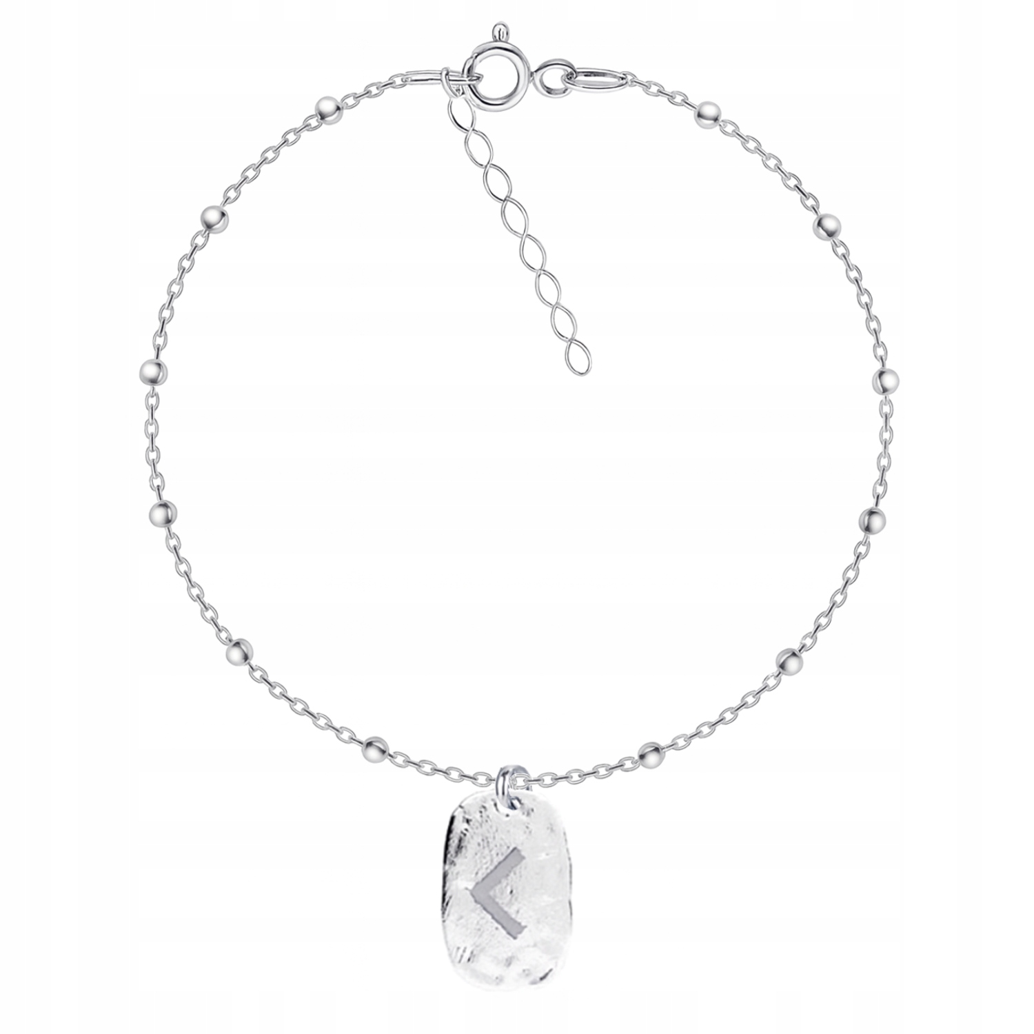 Runa Kenaz Wiking Stříbrný kuličkový náramek stříbro 925