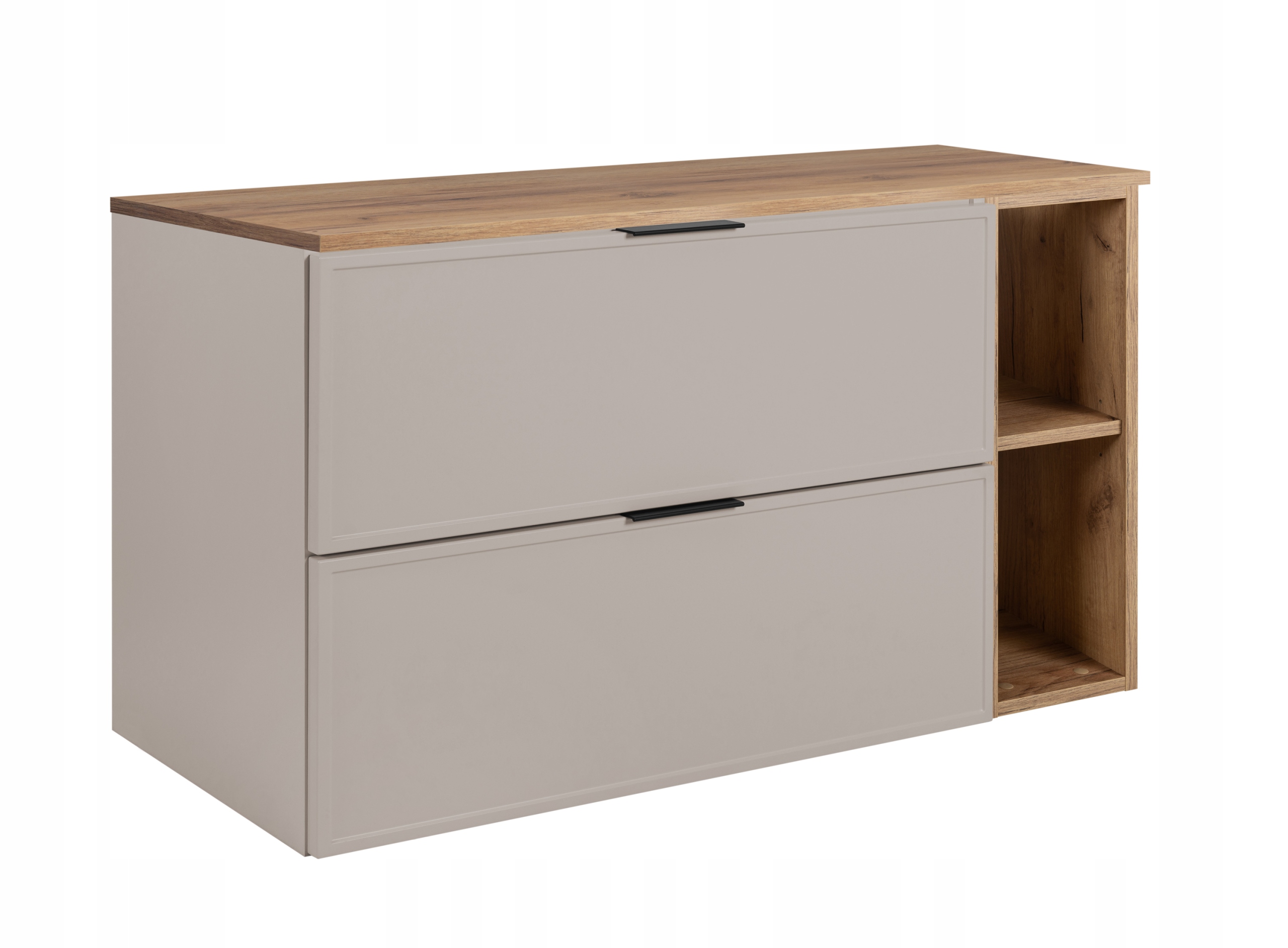 Koupelnová skříňka Závěsná sada Regál Kašmír Dub 100 Rámeček čela Mdf