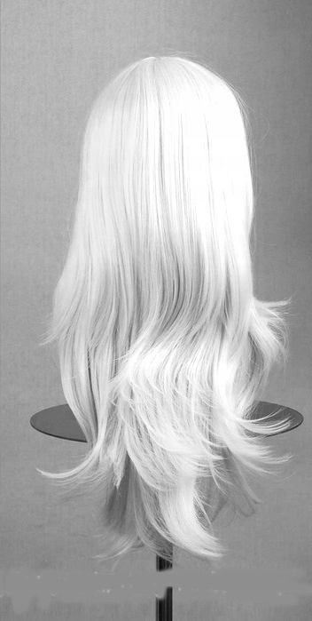 PERUKA COSPLAY 70 CM WŁOSY DŁUGIE PROSTE BIAŁE ANIME MANGA do PRZEBRAŃ EAN (GTIN) 5903794410152