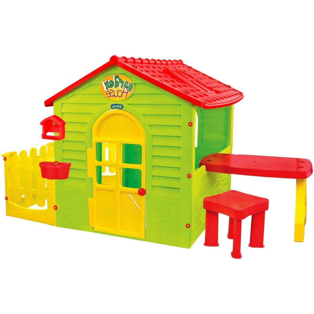 OGRODOWY LETNI DOMEK DZIECIĘCY ZABAWKA Z PŁOTKIEM STOLIKIEM Marka inna