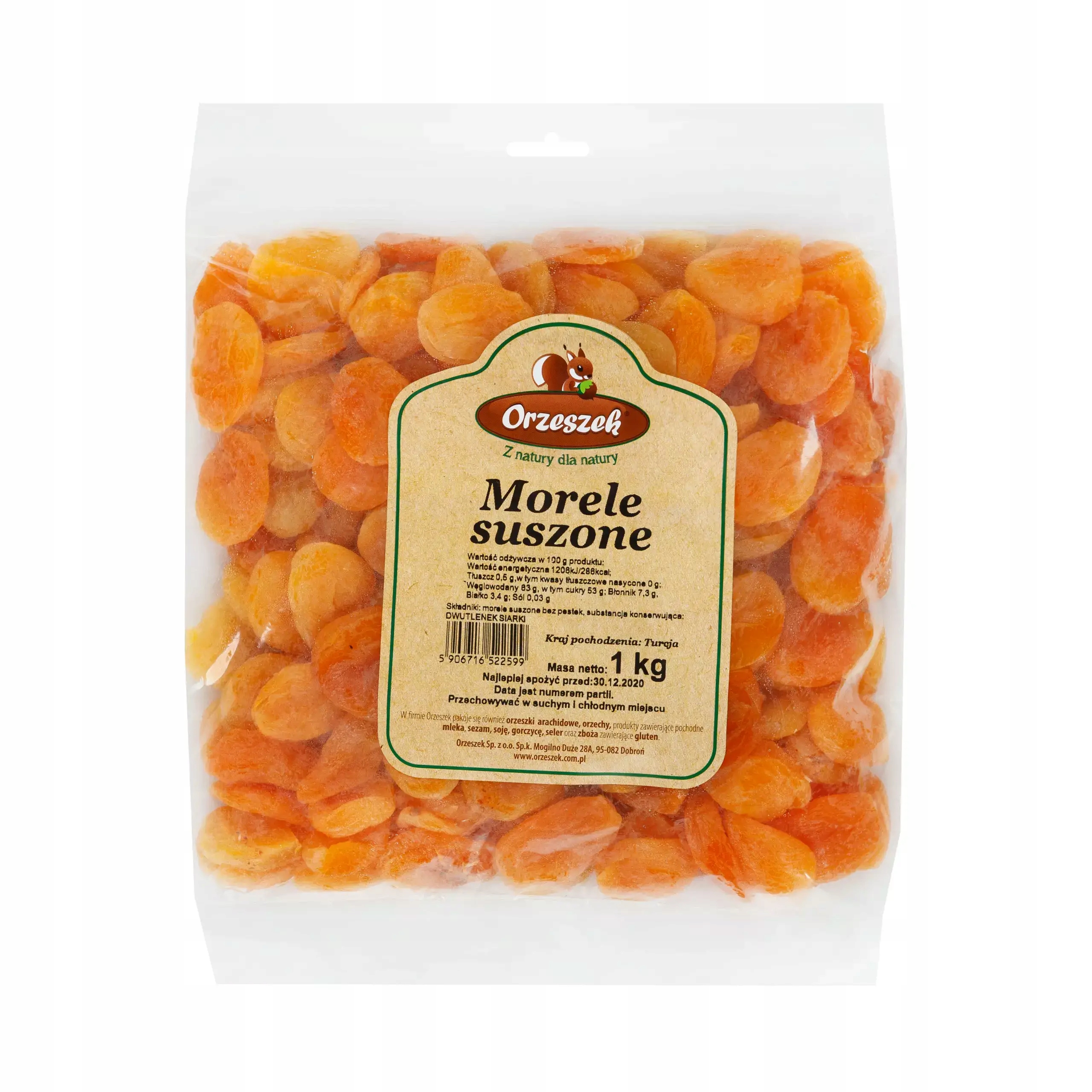 Sušené meruňky Orzeszek 1 kg