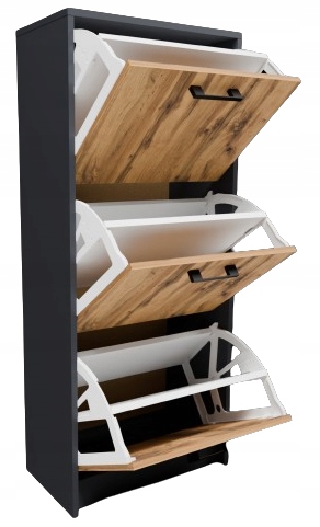 Skrinka na topánky 3S Grafit-wotan regál polica antracit Rob