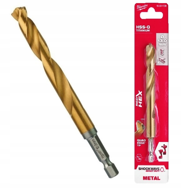 

Wiertła Milwaukee Shockwave Hex Hss-g Tin 13.0mm